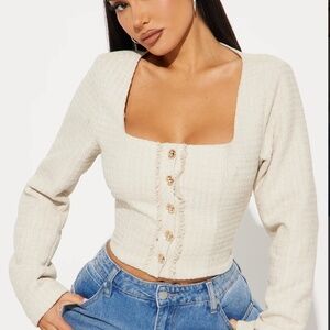 NWT Upscale Tweed Top